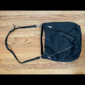 Rebecca Minkoff  black leather slouch bag
